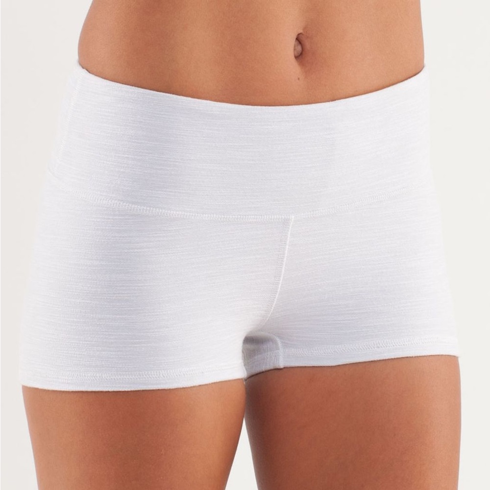 Lululemon Women’s Size 2 Boogie Short In Denim White Slub Denim